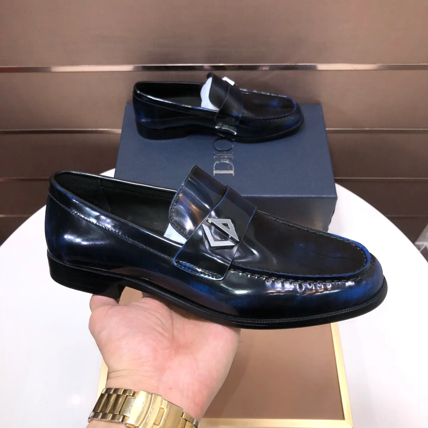 Men's shoes 💰580💰[Dior] (water-dyed cowhide lining) Dior original 1:1 high-quality factory, imported original materials, imported raw cowhide, water-dyed cowhide lining, original TPU outsole, code number: 39-44 (45 customized)
